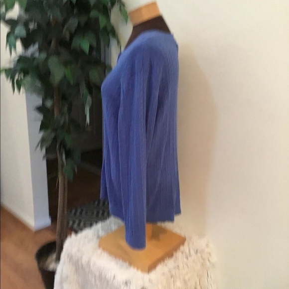 Karen Scott 1x blue cardigan w/ gold buttons - Picture 9 of 16